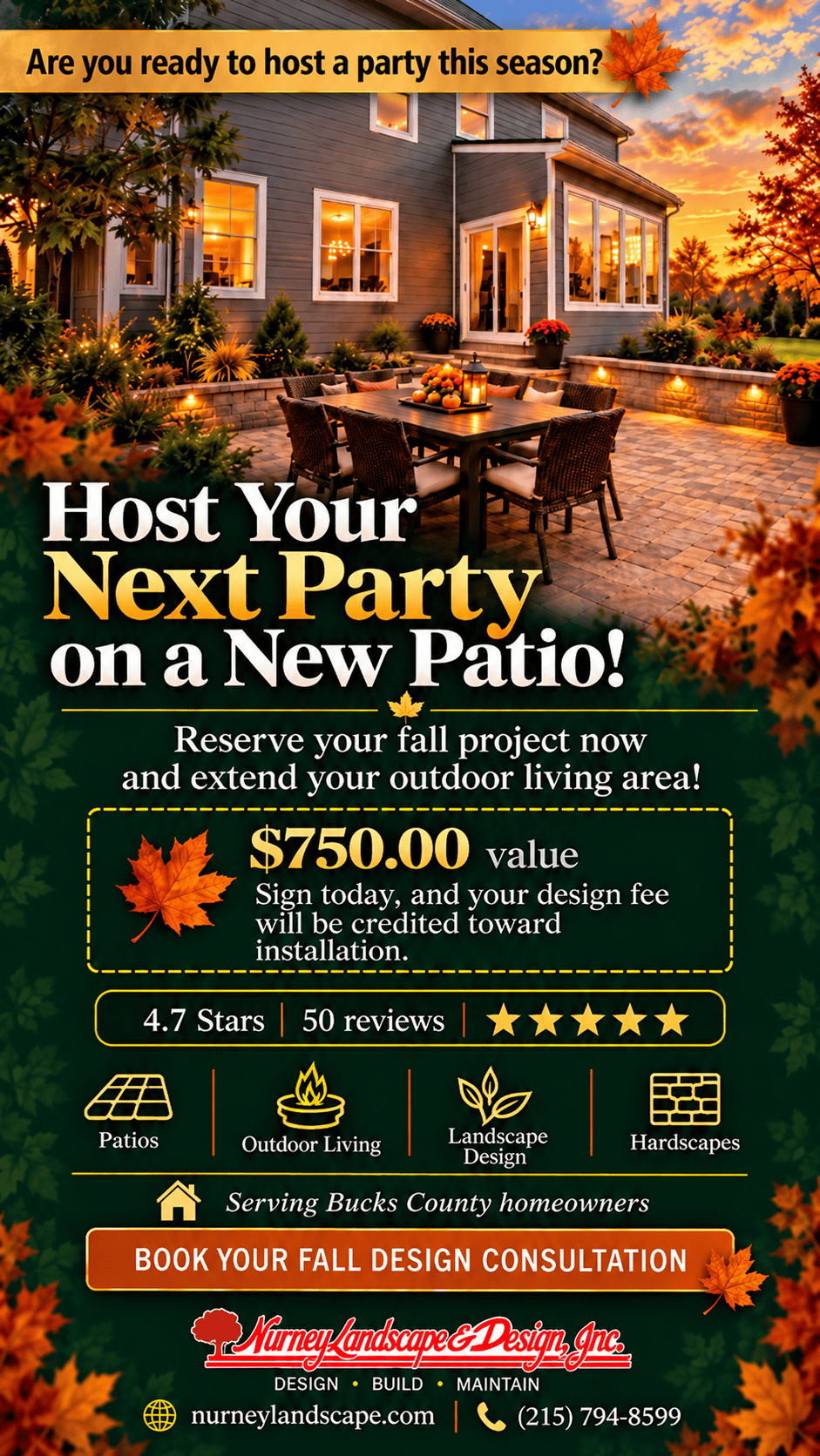 Autumn Patio Party Promotion